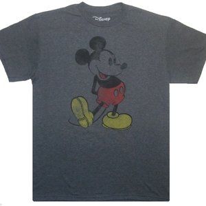 new XXL Mickey Mouse tee Classic Heathered shirt lightly distressed 2X 2XL